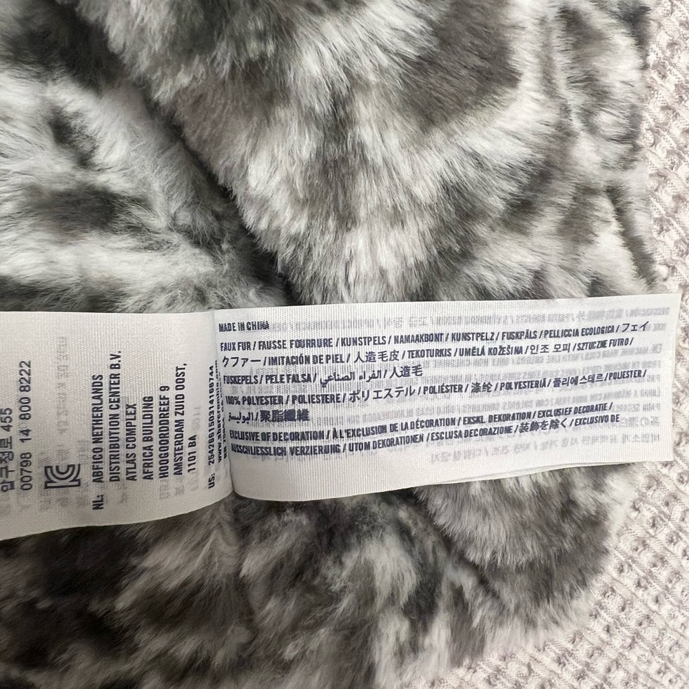 Leopard Print Faux Fur Infinity Scarf - Picture 4 of 4